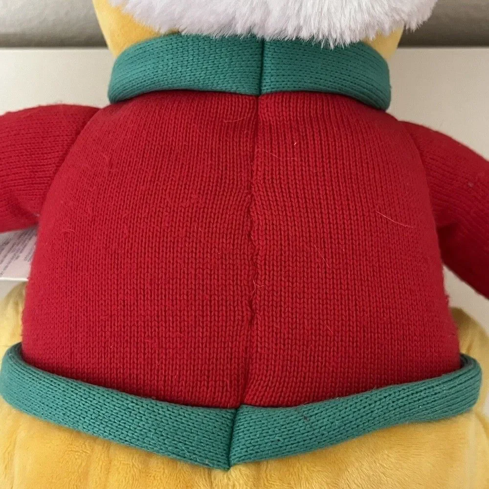 Disney Store Winnie the Pooh Christmas Bear Plush Fa La La Sweater w/ Tag